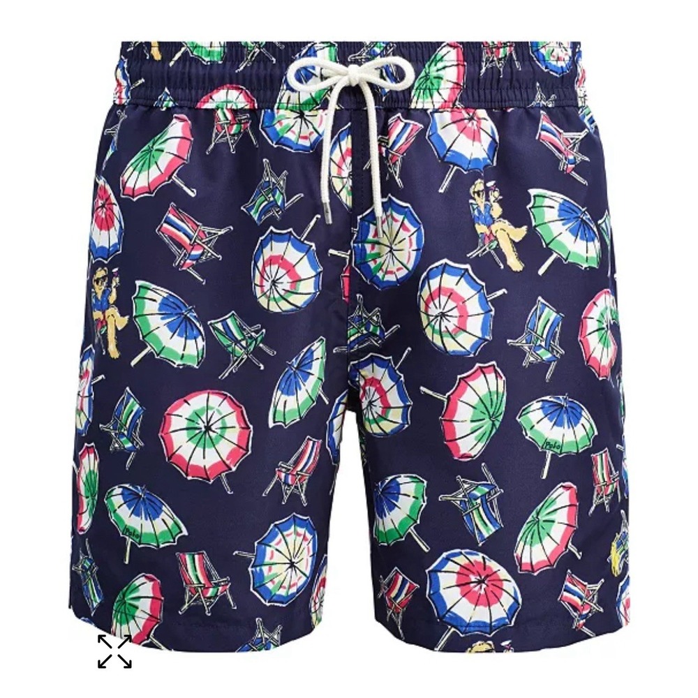 Polo Ralph Lauren‎ Swim Trunks Men's Small Polo Bear Umbrella Shorts Traveler